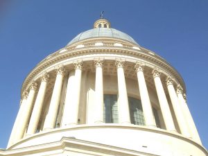 A close up of the dome of the Panthéon