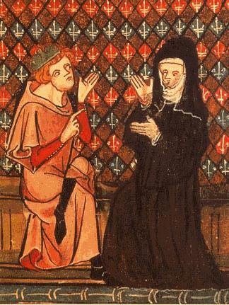 Medieval rendering of Heloise and Abelard