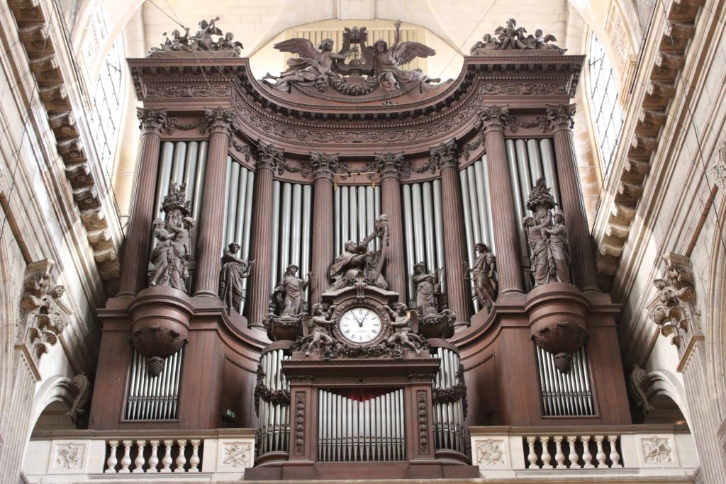 A photo of the Grand Organ at Saint Sulpice, one of the churches to visit in Paris