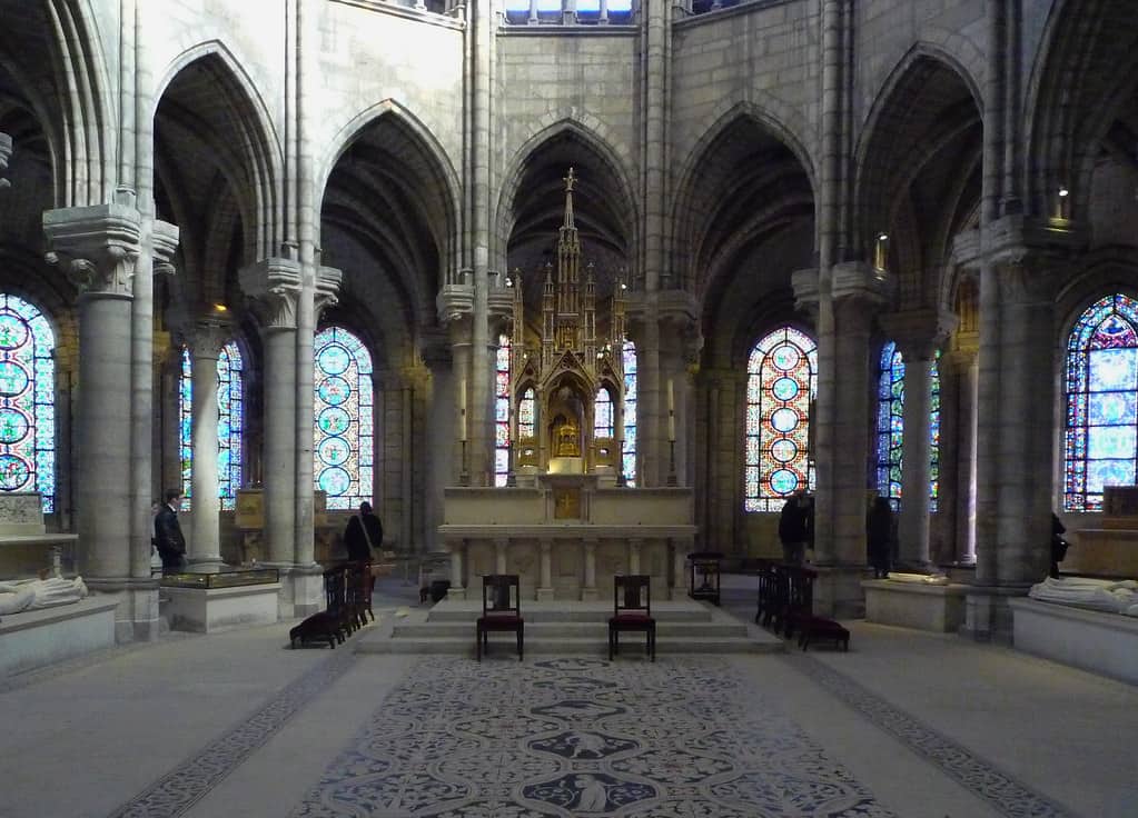 A view of the altar of the St. Denis Basilica