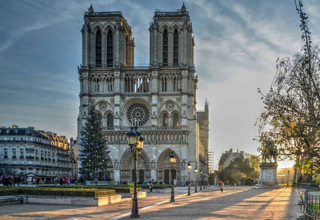 A photo of Notre Dame Cathedral, the subject of this year's year in review