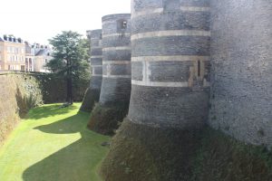 A photo of the walls of the Chateau de Angers