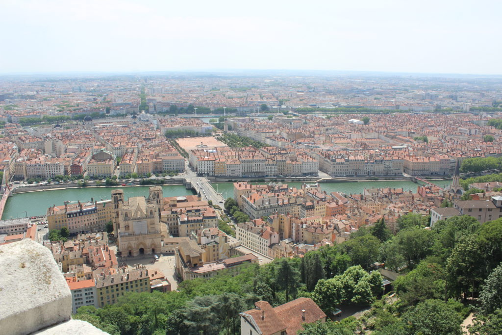 A view of Lyon taken from atop the Fourvière hill.