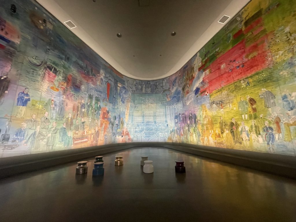 A panoramic view of the Dufy mural at the Museum of Modern Art in Paris