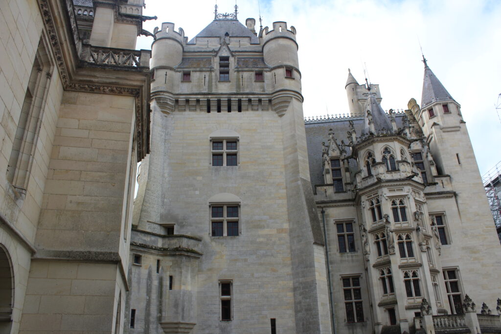 A photo of the exterior facade of Pierrefonds Castle.